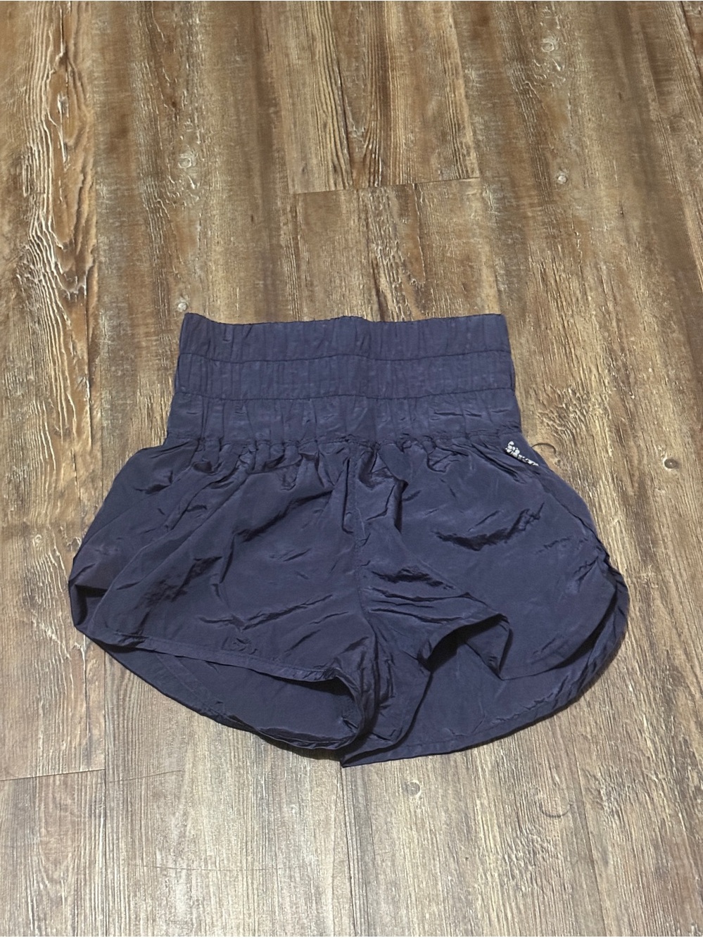 FP Movement The Way Home Pull On Shorts Women's Small Stretchy Activewear Navy